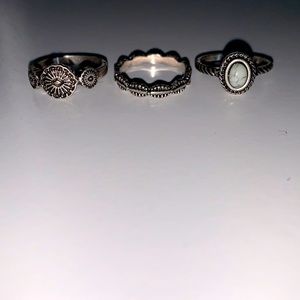 three piece ring set
